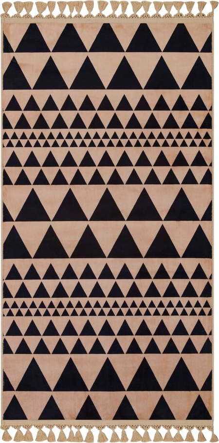 Béžový pratelný koberec běhoun 300x100 cm - Vitaus Vitaus