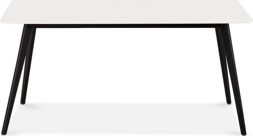 Bílý jídelní stůl s černými nohami Furnhouse Life