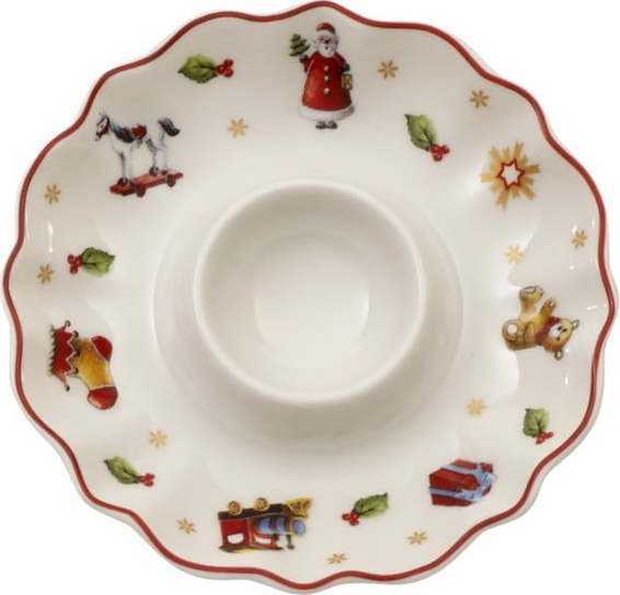 Bílý porcelánový stojan na vejce s vánočním motivem Villeroy & Boch Villeroy & boch