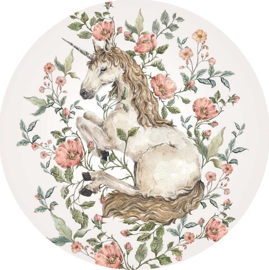 Nástěnná dětská samolepka Dekornik Unicorn in a Circle