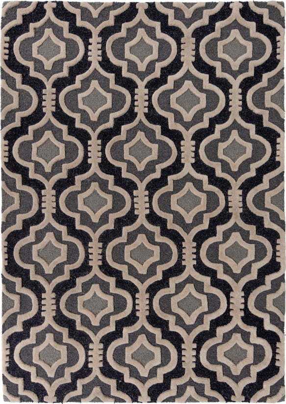 Šedý vlněný koberec 290x200 cm Moorish Amira - Flair Rugs Flair Rugs