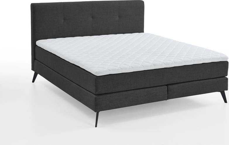 Tmavě šedá boxspring postel 160x200 cm Jona - Meise Möbel Meise Möbel