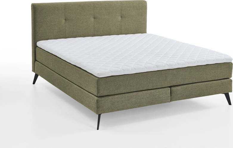 Zelená boxspring postel 160x200 cm Jona - Meise Möbel Meise Möbel