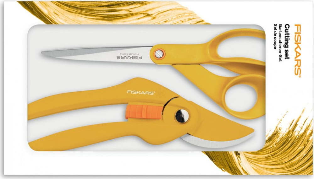 Žlutý zahradní set nůžek Fiskars Saffron Fiskars