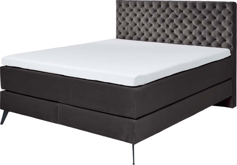 Antracitová boxspring postel 160x200 cm La Maison – Meise Möbel Meise Möbel