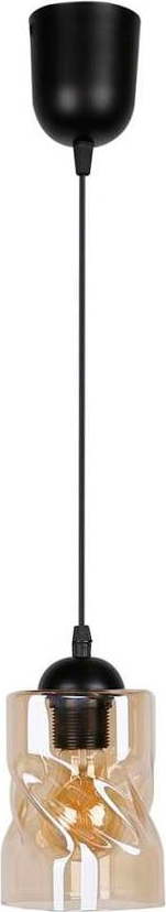 Černé závěsné svítidlo se skleněným stínidlem ø 10 cm Felis – Candellux Lighting Candellux Lighting