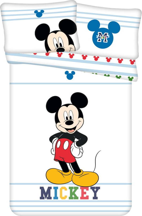 Bavlněné dětské povlečení do postýlky 100x135 cm Mickey – Jerry Fabrics Jerry Fabrics