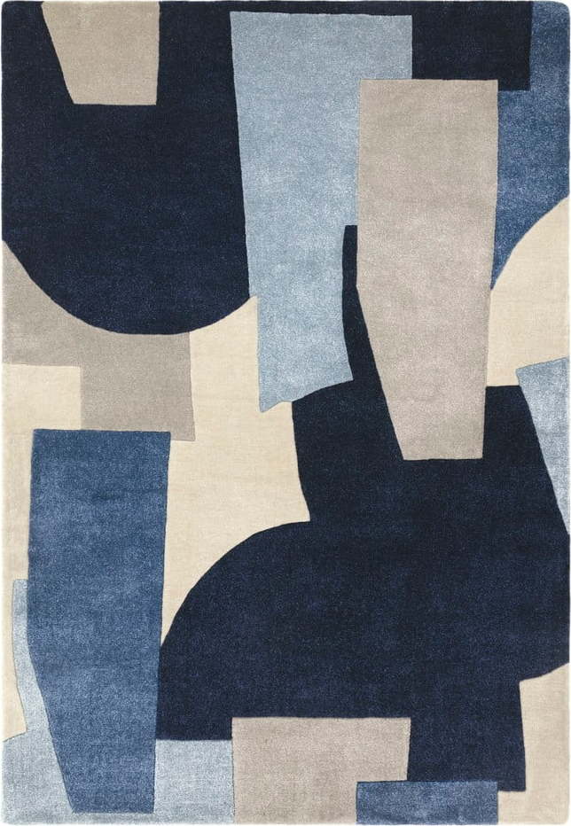 Modrý ručně tkaný koberec z recyklovaných vláken 160x230 cm Romy – Asiatic Carpets Asiatic Carpets