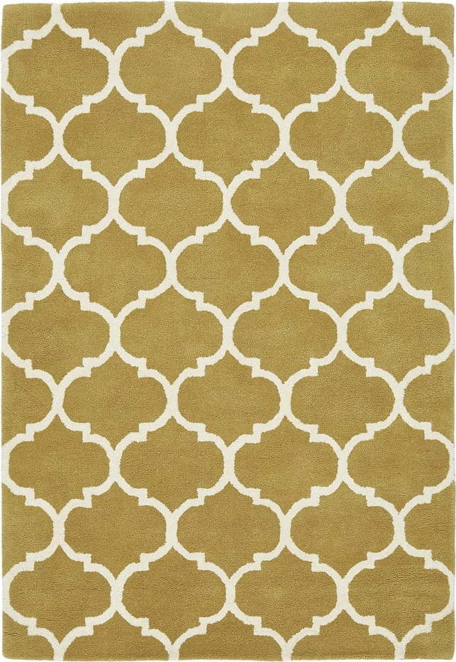 Okrově žlutý ručně tkaný vlněný koberec 120x170 cm Albany – Asiatic Carpets Asiatic Carpets