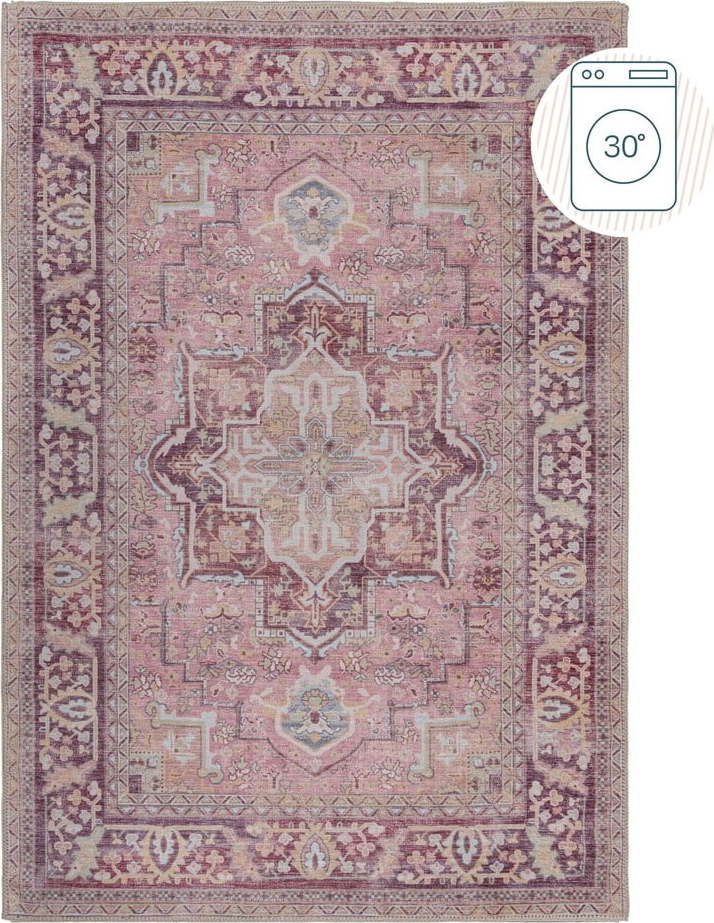 Světle červený pratelný koberec s příměsí recyklovaných vláken 80x150 cm Windsor – Flair Rugs Flair Rugs