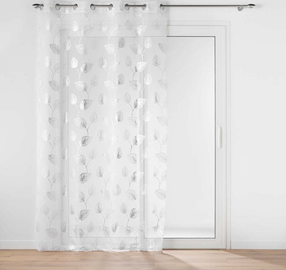 Záclona v bílé a stříbrné barvě 140x280 cm Edelia – douceur d'intérieur Douceur d intérieur