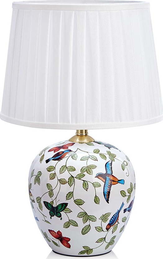 Bílá stolní lampa s textilním stínidlem (výška 48 cm) Mansion – Markslöjd Markslöjd