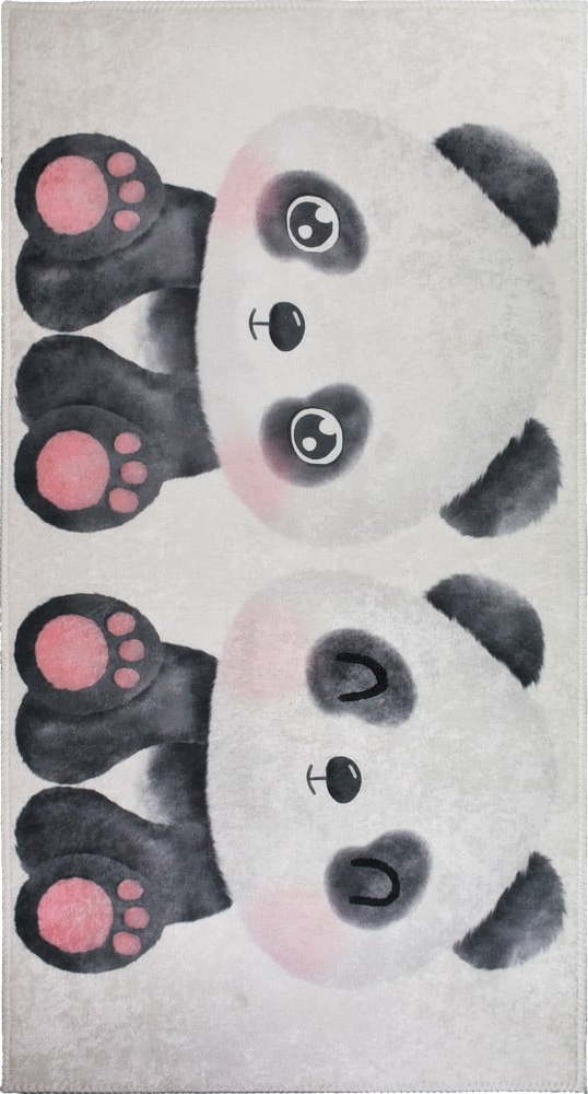 Černo-bílý dětský koberec 120x180 cm Panda Friends – Vitaus Vitaus