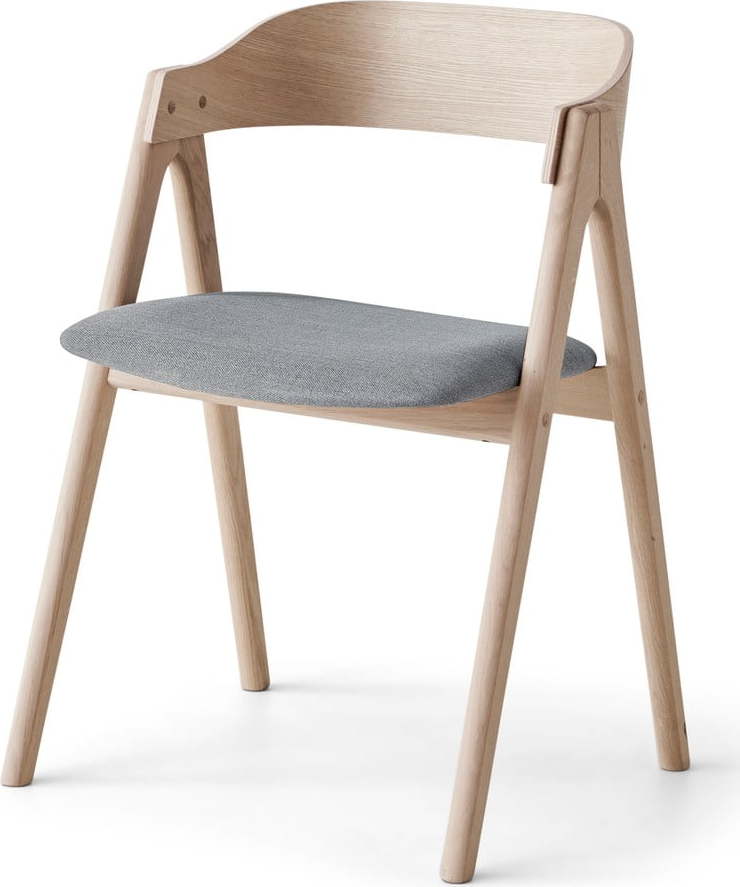 Jídelní židle z dubového dřeva s šedým sedákem Findahl by Hammel Mette Hammel Furniture