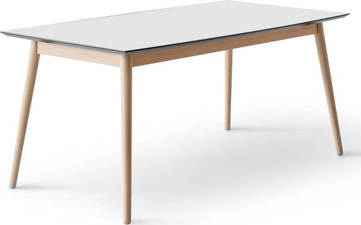 Rozkládací jídelní stůl s bílou deskou v bílo-přírodní barvě 90x165 cm Meza – Hammel Furniture Hammel Furniture