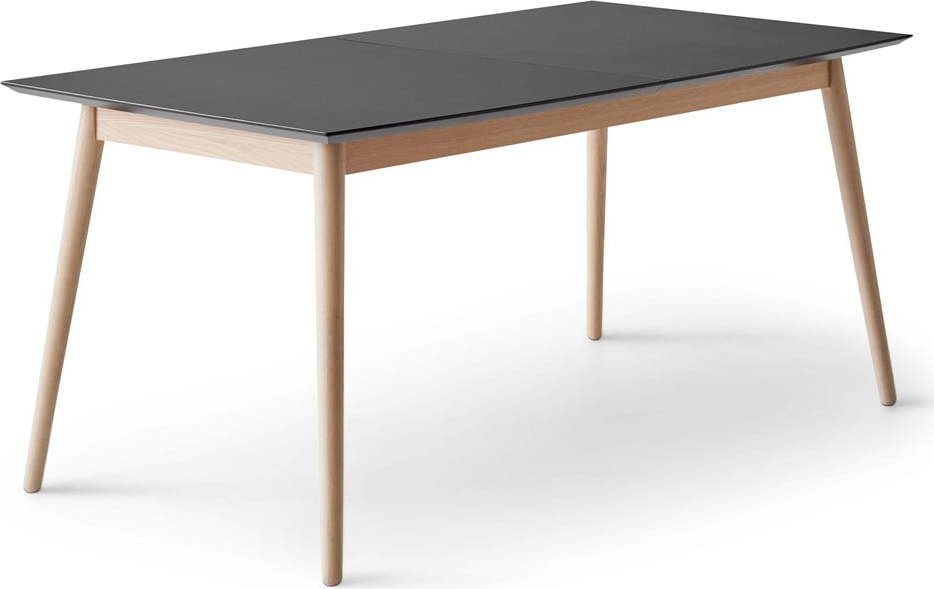 Rozkládací jídelní stůl s černou deskou v černo-přírodní barvě 100x210 cm Meza – Hammel Furniture Hammel Furniture