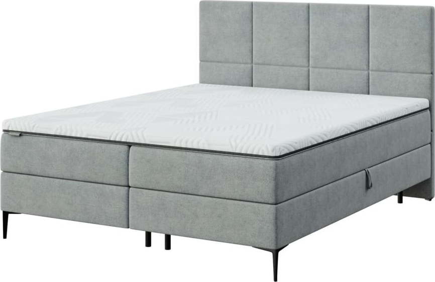 Šedá boxspring postel s úložným prostorem 180x200 cm Bufo – MESONICA MESONICA