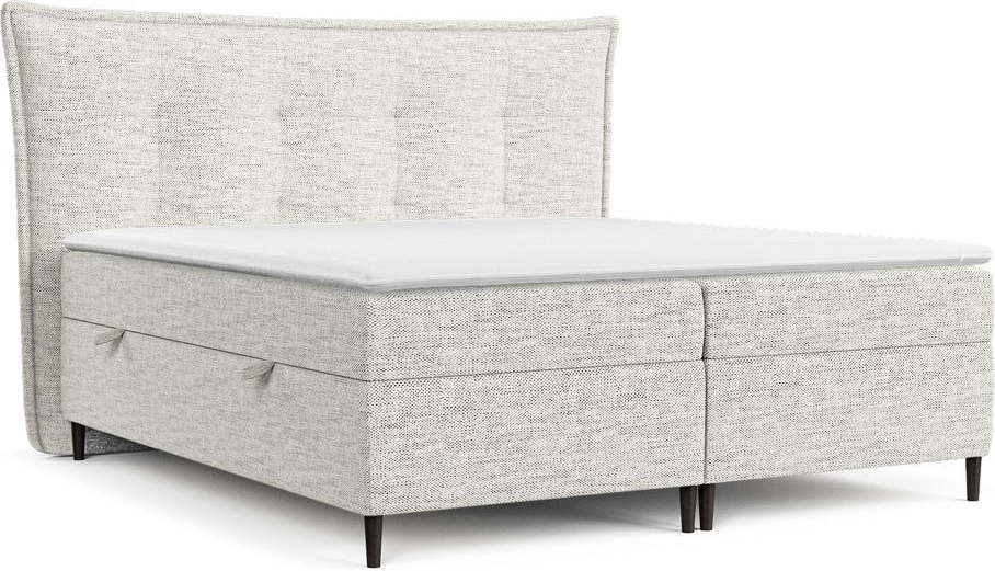 Světle šedá boxspring postel s úložným prostorem 140x200 cm Sinai – Maison de Rêve Maison de Reve