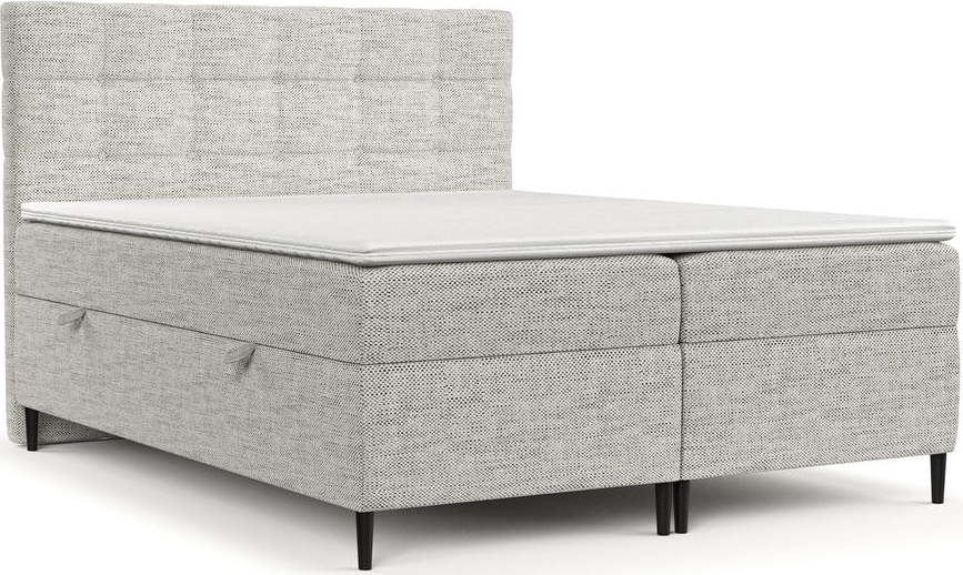 Světle šedá boxspring postel s úložným prostorem 180x200 cm Urbaneo – Maison de Rêve Maison de Reve