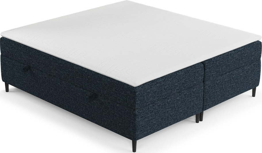 Tmavě modrá boxspring postel s úložným prostorem 160x200 cm Araya – Maison de Rêve Maison de Reve