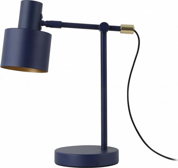 Tmavě modrá stolní lampa s kovovým stínidlem (výška 35 cm) Selvia II – GTV GTV