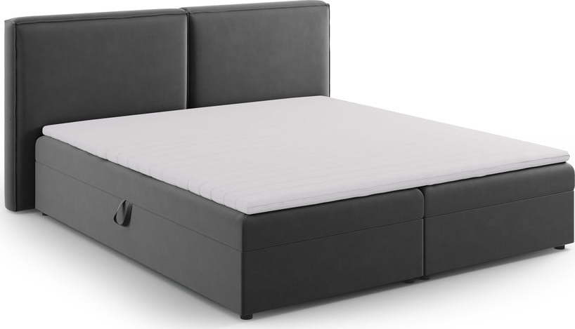 Tmavě šedá boxspring postel s úložným prostorem 160x200 cm Arendal – Cosmopolitan Design Cosmopolitan design