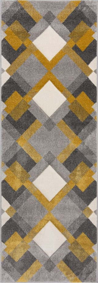 Žluto-šedý běhoun 80x230 cm Nimbus – Flair Rugs Flair Rugs