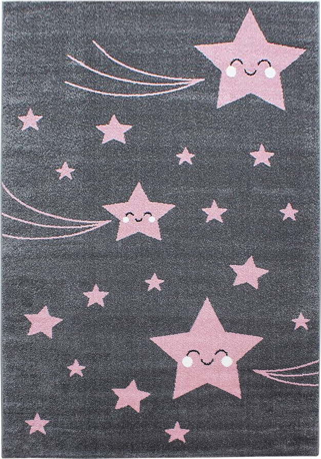 Růžovo-šedý dětský koberec 80x150 cm Kids – Ayyildiz Carpets Ayyildiz Carpets