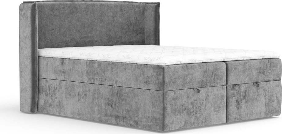 Šedá boxspring postel s úložným prostorem 180x200 cm Passion – Maison de Rêve Maison de Reve