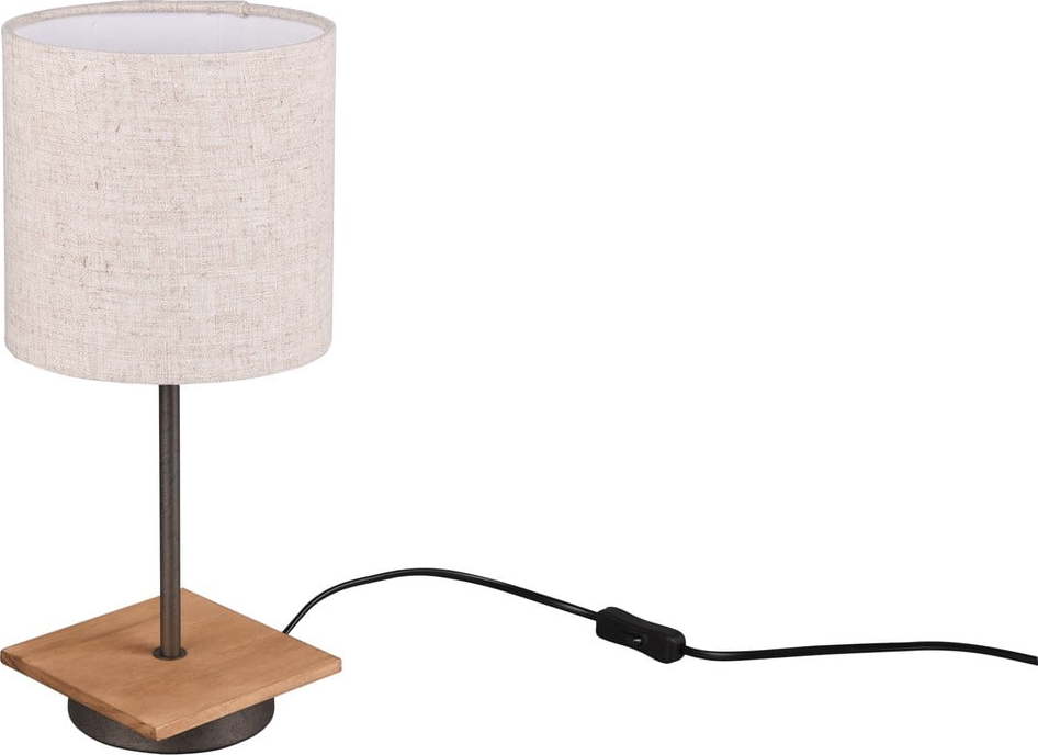 Stolní lampa v béžovo-přírodní barvě s textilním stínidlem (výška 40 cm) Elmau – Trio TRIO