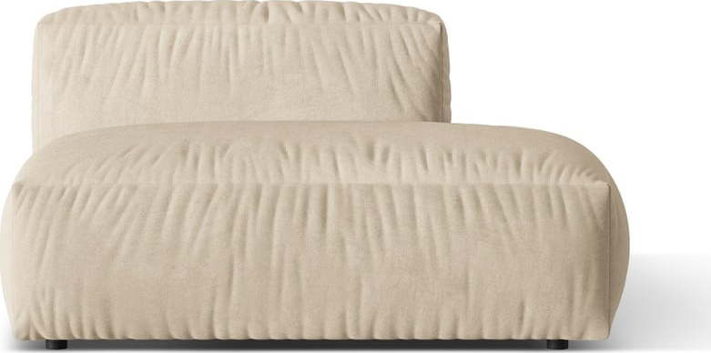 Béžovokrémový modul pohovky z textilie bouclé (pravý roh) Martina – Micadoni Home Micadoni