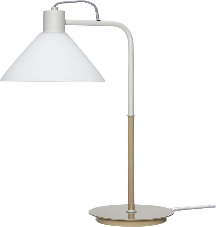 Bílá stolní lampa se skleněným stínidlem (výška 44 cm) Spot – Hübsch Hübsch