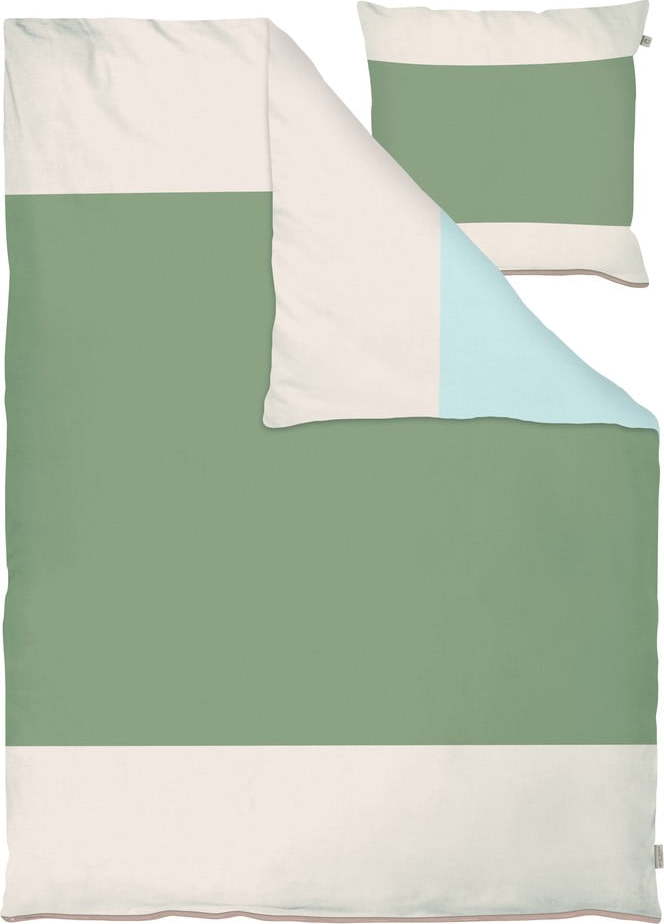 Khaki povlečení na jednolůžko z bavlněného perkálu 140x200 cm Colore – Mette Ditmer Denmark Mette Ditmer Denmark