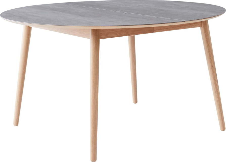 Kulatý rozkládací jídelní stůl s keramickou deskou a přídavnou deskou ø 135 cm Meza – Hammel Furniture Hammel Furniture