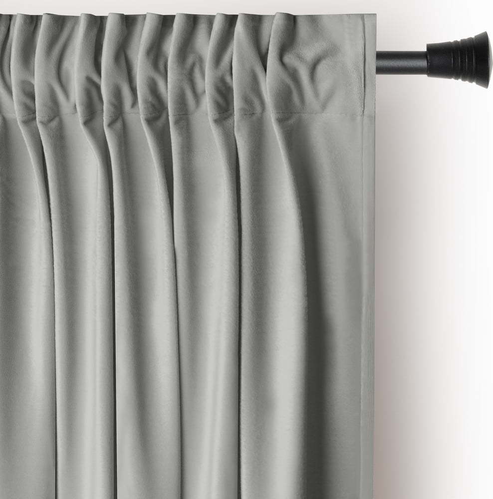 Světle šedý sametový dimout závěs 140x270 cm Pleat – AmeliaHome AmeliaHome